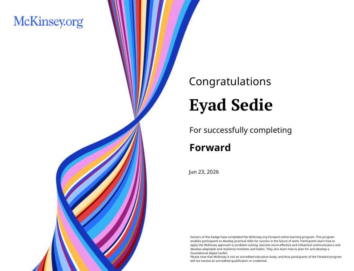 McKinsey Forward certificate